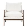 Mid-Century Modern Velvet Chair,Leisure Chair with Solid Wood and Thick Seat Cushion for Living Room,Bedroom,Studio,White