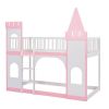 Castle Bunk Bed with Ladder - Pink