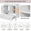 [VIDEO] 30" Bathroom Vanity with Sink, Bathroom Storage Cabinet with Doors and Drawers, Solid Wood Frame, Ceramic Sink, White