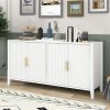 U-Style Storage Cabinet Sideboard Wooden Cabinet with Metal Handles for Hallway, Entryway, Living Room
