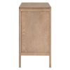 U-Style Storage Cabinet Sideboard Wooden Cabinet with 2 Metal handles and 2 Doors for Hallway, Entryway, Living Room