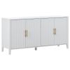 U-Style Storage Cabinet Sideboard Wooden Cabinet with Metal Handles for Hallway, Entryway, Living Room