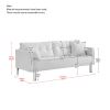 70" Velvet Sofa Couch Luxury Modern Upholstered 3-Seater sofa with 2 Pillows for Living Room, Apartment and Small Space