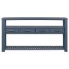 62.2'' Modern Console Table Sofa Table for Living Room with 4 Drawers and 2 Shelves